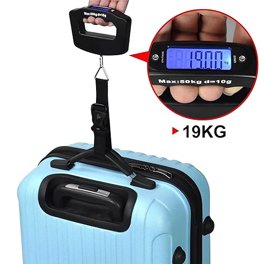 Luggage Weight Scale, Digital Luggage Scale Portable Suitcase Scale Tool Handheld Electronic Scale Backlight Weighting Travel Accessories,for Travel(1PC)