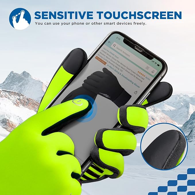 SIMARI Winter Gloves Women Men Ski Snow Gloves Liner Thermal Warm Touch Screen, Suit for Running, Cycling, Biking, Hiking, Driving, Walking, Typing, Freezer Work, Sports, Soccer, Shooting, Gaming 102