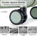 Hanke Luggage Sets 3 piece Carry On Luggage with Wheels PC Hard Shell Suitcases Lightweight Checked Travel Luggage Large Travel Suitcase Woman Men 20/24/29 Inch(Bamboo Green)