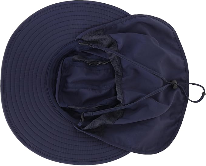 Home Prefer UPF 50+ Mens Wide Brim Fishing Hat with Neck Flap Sun Hat for Men Women Sun Protection Cap
