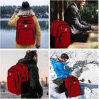 Laptop Backpack,Business Travel Anti Theft Slim Durable Laptops Backpack with USB Charging Port,Water Resistant College Computer Bag for Women & Men Fits 15.6 Inch Laptop and Notebook-Red