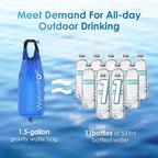 Waterdrop Gravity Water Filter Straw, Camping Water Filtration System, Water Purifier Survival for Travel, Backpacking and Emergency Preparedness, 1.5 gal Bag, 5 Stage Filtration, Pack of 2