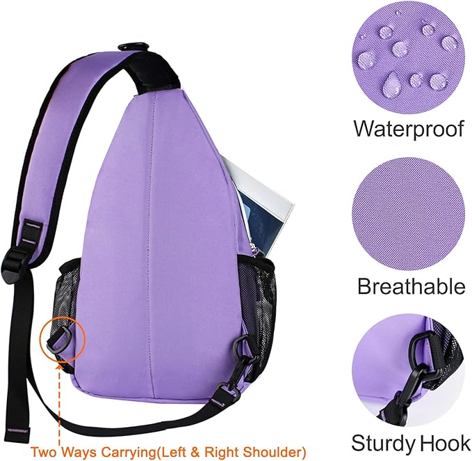 MOSISO Sling Backpack, Multipurpose Crossbody Shoulder Bag Travel Hiking Daypack