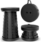 New Improved Quality Plastic Collapsible Stool - Durable, Foldable, Adjustable Collapsible Seat for Outdoors, Camping, Home - Strong, Safe, Compact Portable - Versatile Telescopic Stool, Easy to Use