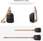 3L SMALL Sling Bag Fanny Packs For Women Men Mini Crossbody Chest Belt Travel Bag Purse Handbag Faux Leather Fashion Cute Light Grey