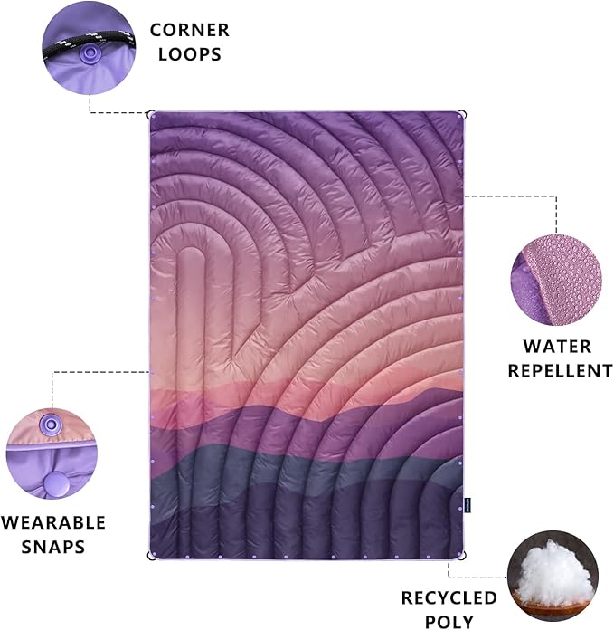 Camping Blanket,Lightweight Puffy Printed Camping Blanket Packable Outdoor Blanket for Camping,Traveling, Stadium, Hiking, Picnics