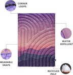 Camping Blanket,Lightweight Puffy Printed Camping Blanket Packable Outdoor Blanket for Camping,Traveling, Stadium, Hiking, Picnics