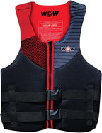 WOW Sports - Red Large/Extra Large Life Jacket - US Coast Guard Approved Life Vest - Fishing, Kyaking, & Boating PFD