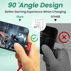 Travel Vacation Essentials USB C Multi Charging Cable, Right Angle 4 in 1 Charging Cable, Phone Charger Cords with IP/Type C/Type C/Micro Port, Compatible with Most Cell Phones and More（1Pack 5FT）