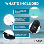 Neso Gigante - Portable Beach Tent - Ideal to Enjoy with Family and Friends - UPF 50+, Water-Resistant, and Lightweight - Seafoam, 11' x 11'