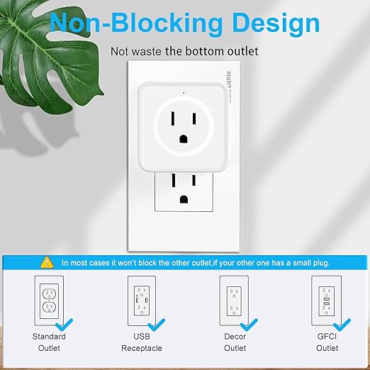 Multi Plug Outlet Extender, FiiMan 5 Outlet Splitter Wall Adapter, 3-Prong Grounded Outlet to The Side, Flat Wall Plug Side Access Adapter, 5 Way Outlet Extender Tap, White (1 Pack)