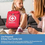 Professional Trauma First Aid Kit - Military-Grade Labelled Compartments & MOLLE System for Workplace, Outdoor, Car, Boat, Hurricane Emergencies 265 Piece Emergency Necessities Kits