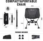 MOON LENCE Portable Camping Chair Backpacking Chair - The 4th Generation Ultralight Folding Chair - Compact, Lightweight Foldable Chairs for Hiking Mountaineering, Beach