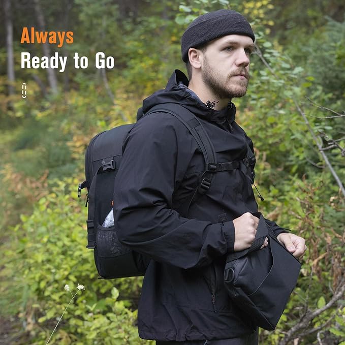 Sahara Sailor Survival Axe, Camping Folding Shovel with Hatchet with Large Shovel Head and 1.6-3.1 Ft Extented Handles, High Carbon Steel Survival Gear Equipment, Storage Bag Included