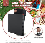 FDW Folding Half Portable Foldable Table for Parties Backyard Events (White, 6 FT 70 * 29) (Black, 6 FT)