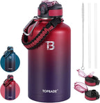 32oz Insulated Water Bottle with Straw Lid & Spout Lid & Paracord Handle, Stainless Steel Water Bottle Wide Mouth, Double Wall for Women Men Gym Fitness Outdoor