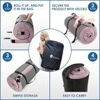 KingChii CertiPUR-US Memory Foam Camping Mattress, Portable Roll Up Travel Car Camping Mattress Sleeping Pad & Floor Mattress, Cot Mattress Guest Bed for Sleepover with Waterproof Cover & Travel Bag