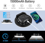 VAVOFO 2Pcs 4000LM 15,000mAh LED Camping Lantern Rechargeable, 3 Lighting Modes, 180LEDs ,Portable Tent Light with Magnet, IP65 Waterproof Hanging Light for Outdoor, Power Outages ,Hurricane（2Pcs）