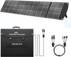 Ecosonique 300W Portable Solar Panel for Most Power Stations, Foldable & Lightweight Solar Suitcase with Kickstands, 40V MC4 & Multi-Output for Solar Generators, RVs, Camping, and Outdoor Use