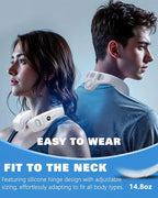 MGUP Neck Air Conditioner with 6 Adjustable levels,Cooling Neck Fan Support 360°Airflow and Cooling Plate,5200mAh Portable Rechargeable Wearable Personal Fan,Fast Cooling for Women/Men