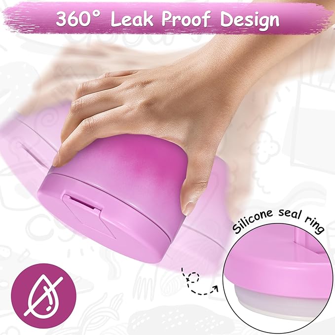 12oz Insulated Vacuum Food Jar with Buckle Lid Wide Mouth Soup Thermo for Hot Food Kids Leakproof Stainless Steel Lunch Container (Gradient Purple, 12OZ)