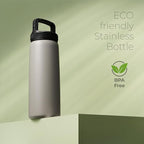 SipX™ Triple-Insulated Stainless Steel Water Bottle 25oz. With 3 Lids, BPA-Free Reusable Insulated Water Bottle Keeps Cold 24 Hours, Metal Water Bottle Made Of Sustainable Material For Hiking & Biking