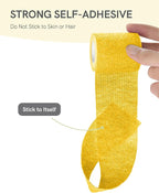 FriCARE Self Adhesive Bandage Wrap, Medical Tape in First Aid Kit, Cohesive Bandages for Wounds Sport Vet, 2 Inches X 5 Yards 6 Rolls, Fresh