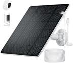 Ring Camera Solar Panel Charger, Compatible with Stick Up Cam, Stick Up Cam Pro, Spotlight Cam Plus/Pro, 5W5V, Weatherproof, 3M/9.8FT Cable (1Pack)