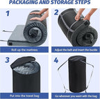 CYMULA CertiPUR-US Memory Foam Camping Mattress Pad, Portable Foam Sleeping Pad for Camping, Roll up Sleeping Mat for Adults Guest Floor Bed for Sleepover, Car, Tent SUV Cot Mattress