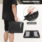 REDCAMP Small Folding Grill Table for Outside, 3 Heights Adjustable Lightweight Portable Metal Aluminum Outdoor Grill Table for Camping Picnic Cooking BBQ, Black 24x16 inches