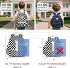 STEAMEDBUN Corduroy Kids Backpack for Girls and Boys 5-8: Boys Backpack for Elementary Kindergarten - 15 inch Cute Backpacks for Kids - Checkered