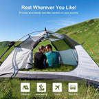 HiiPeak Double Sleeping Pad - Self Inflating 4" Extra-Thick for 2 Person with Pillow Built-in Foot Pump Inflatable Sleeping Mat for Backpacking, Hiking, Traveling, Tent, Portable Camping Mat