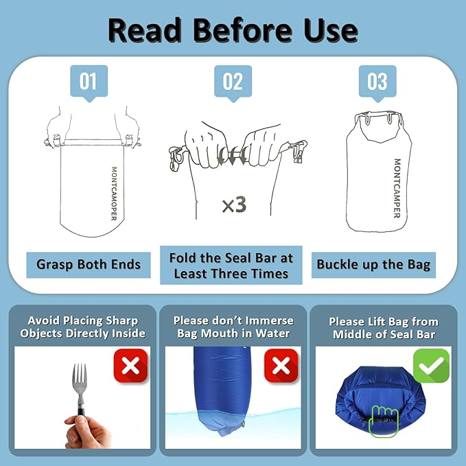 Upgraded 30D Nylon Waterproof Dry Bag-Extra Large Storage Sack for Hiking, Kayaking and Rafting-Roll Top Closure-Float on Water(20L/Blue)