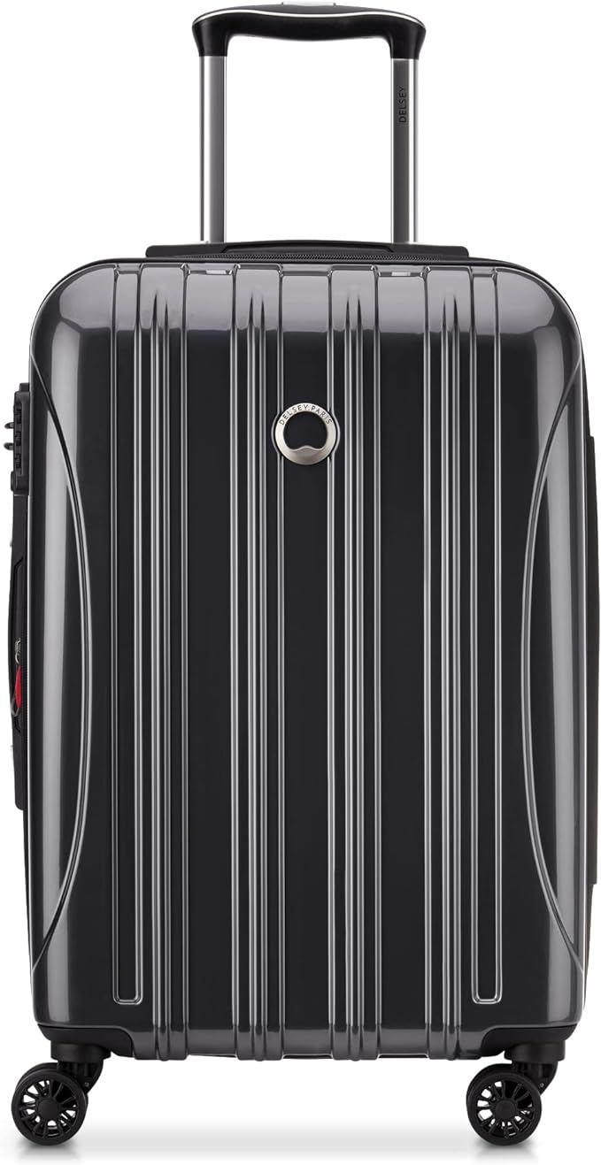 DELSEY PARIS Helium Aero Hardside Expandable Luggage with Spinner Wheels, Titanium, Carry-On Plus 21 Inch