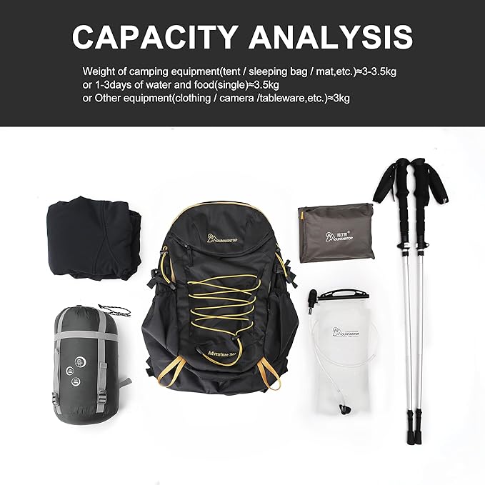 MOUNTAINTOP Hiking Backpack,25/30L Camping Backpack, Men Women Hiking Daypack Lightweight Travel Backpack for Climbing