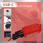 Rechargeable LED Headlamp (Red), 400 Lumens, 230° Wide Beam, USB-C, IPX4, 5 Modes — Lightweight, Adjustable Headband; Hard Hat Clips for Camping, Hiking, Running & Repairs