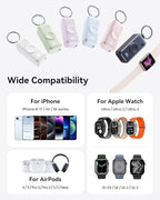 INIU SnapGo Mini Portable Charger, Power Bank for Apple Watch and iPhone, 5000mAh 20W PD Fast Charging Flight-Safe Travel Essential Battery Pack for Apple Watch Ultra 11 10 9 8 SE, iPhone Air 17 16 15