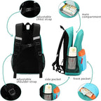 Backpack Set for Girls Boy Kids Backpack with Lunch Box for Elementary Primary Kindergarten School Bag (Navy Green, Large)