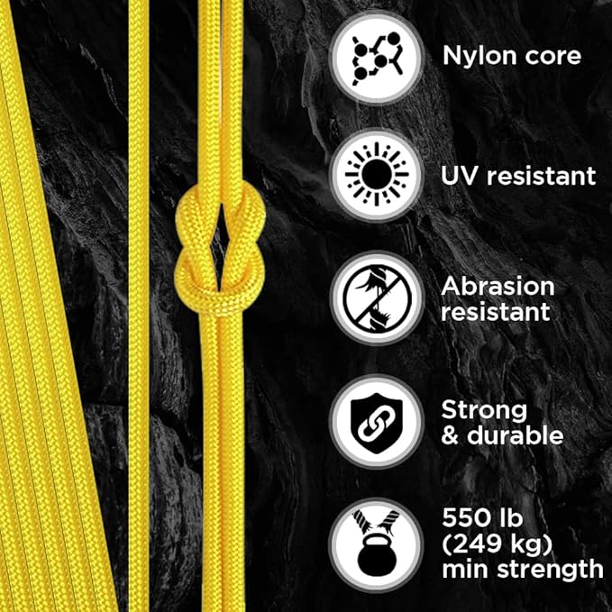 TECEUM 5/32" Paracord Rope 1000 – 1000ft / 200ft / 100ft / 50ft – Tactical Parachute Cord 4mm – 45+ Colors – Nylon String for Survival & Camping Gear – Stripe Cord for Survival – Utility Rope