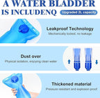 Hydration Backpack with 2L Water Bladder Bag, Lightweight and Breathable Running Vest for Men, Adjustable Chest Straps Water Pack for Cycling Hiking Climbing Outdoor