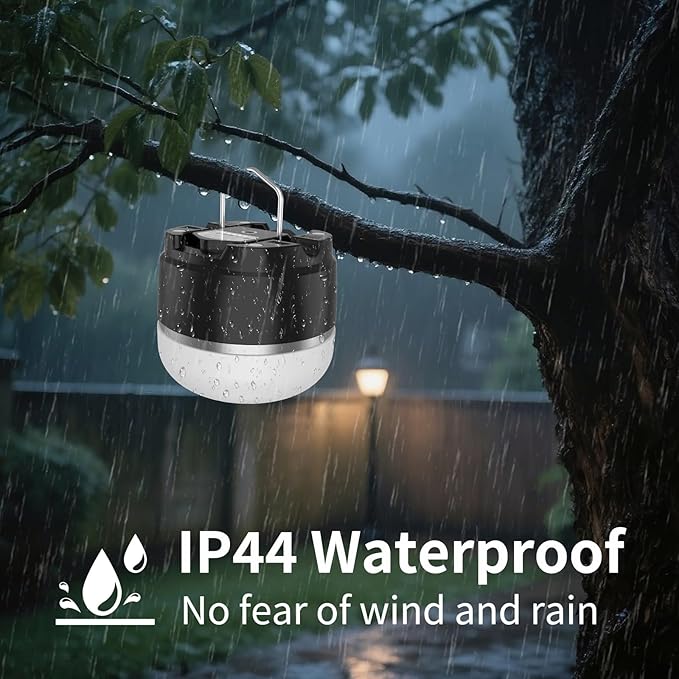 LED Camping Lantern Rechargeable, 1000LM Tent Light with 3 Color Lighting Modes, 8000mAh Power Bank, Waterproof, Mini Flashlight with Magnetic Base for Emergency, Power Outages, Hiking, Home