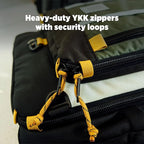 Topo Designs Global Travel Bag – 30L or 40L - Carry-On Compliant Most Airlines, Durable Travel Duffel Bag, Clam Shell Main Pocket, Laptop Sleeve, Backpack, Luggage (30L / Navy/Sahara)