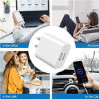 USB Wall Charger,5 Pack Dual Port Plug Adapter for Wall Outlet Charging Block,USB Power Adapter for iPhone 14/13/12/11 Pro/Pro Max,XS/XR/X,Galaxy,Pixel, Moto and Android Phones (Off-White)