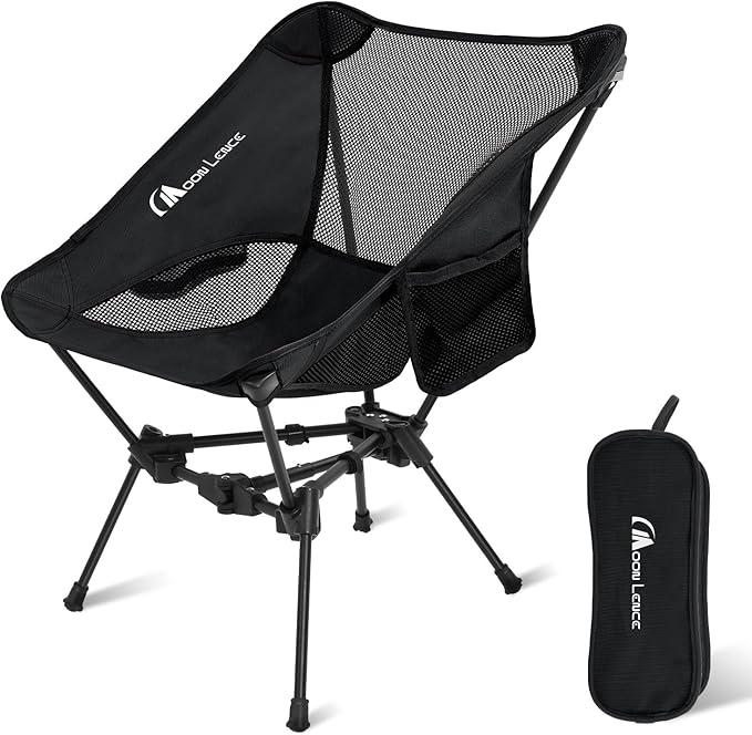 MOON LENCE Portable Camping Chair Backpacking Chair - The 4th Generation Ultralight Folding Chair - Compact, Lightweight Foldable Chairs for Hiking Mountaineering, Beach