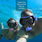 Snorkeling Gear for Adults, JRing Snorkel Mask Set with 180 Degree Tempered Glass Anti Fog Goggles Scuba Dry Top Snorkel for Swimming, Scuba Diving Mask for Men Women