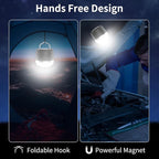 LED Camping Lantern Rechargeable 1000LM, 12 Lighting Modes Hanging Light with Magnetic Base, Portable 4000mAh RGB Tent Lights for Camping, Emergency, Hurricane, Power Outages, Home, Hiking