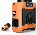 AMACOOL Portable Waist Fan Clip On, MAX 40H Work Time, 10000mAh Rechargeable Wearable Shirt Fan with Light, 16000RPM Powerful 5 Speed Belt Fans Personal Cooling Fans for Outdoor Jobsite Camping Travel