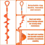 Ground Anchors Screw in 15 Inch, Heavy Duty Earth Anchor Stakes for Trampoline, Camping, Canopies, Tents, Securing Animals, Swing Set Anchors, 6 Pack Tent Stakes