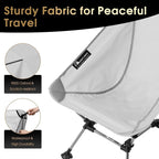 MOON LENCE Camping Chair Plus, Upgraded Comfort & Size, Still Compact and Lightweight, Folding Portable Chair for Backpacking & Hiking, 330Lbs Capacity, Gen 3 Plus (Grey (Plus))