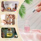100 Pcs Mini Glass Oil Dropper Bottle Bulk, Clear Essential Small Empty Bottles Sample Containers Perfume Liquid Vials with Cap for Traveling (10 ml,Silver)